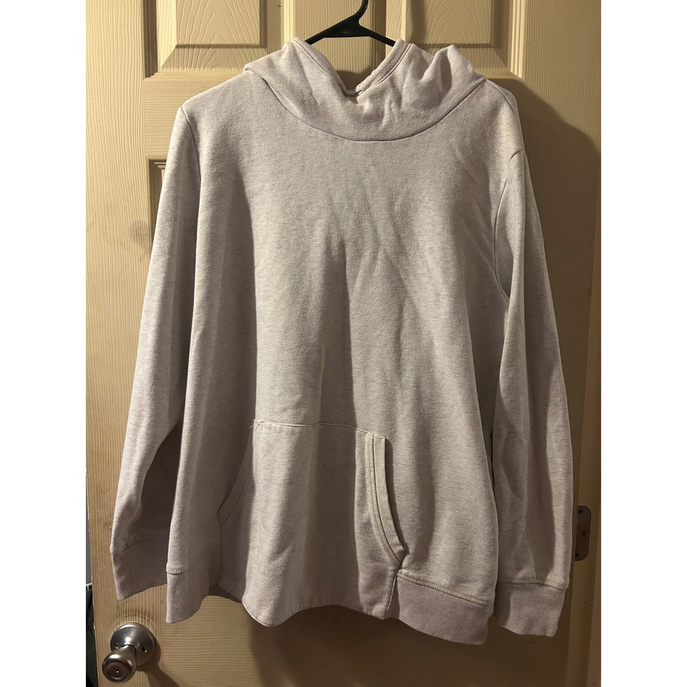 Tek Gear Ultrasoft Fleece Hoodie Light Gray Heather Pullover XXL Women